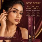 ⁦Rose Berry - Eyeliner, Eye Colour Magic Liner Duo, Waterproof, Dual Ended Eyeliner Pencil With Two Tips, Smooth Glide Makeup Pen, For Defined Lines, Model - RB-GE1229 (Matte M09 & Metallic M10)⁩ - الصورة ⁦2⁩