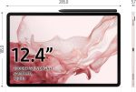 ⁦تابلت سامسونج جالاكسي تاب S8 اندرويد بشاشة 12.4 بوصة ال سي دي 128 جيجابايت قلم ستايلس بمعالج كوالكوم سناب دراجون وبطارية تدوم طوال اليوم وكاميرا فائقة الاتساع وواي فاي 5G+ (إصدار الإمارات) ذهبي وردي⁩ - الصورة ⁦2⁩