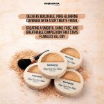 ⁦بودرة وجه ماجيك تاتش P004 من مونايا، بودرة مضغوطة عالية الدقة، تغطية كاملة بلمسة نهائية غير لامعة، تحكم في الدهون لمدة 12 ساعة، لم يتم اختباره على الحيوانات، 4 درجات لون مثالية للبشرة (P101A)⁩ - الصورة ⁦4⁩