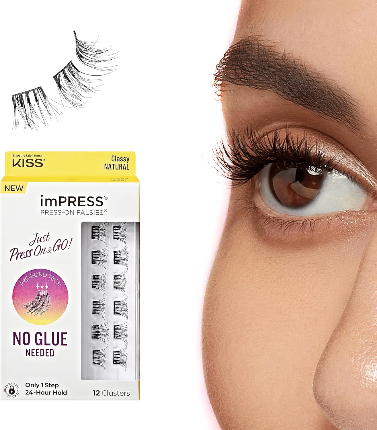 81gdDAb7CbL._AC_SL1500_.jpg Kiss imPRESS Press-On Falsies (Eyelashes), Si Style (ILS01C)