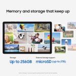 سامسونج تابلت جالكسي ايه 11 بلس بذاكرة RAM 6GB وسعة تخزين 128GB واداء محسن وبطارية طويلة الامد وسعة تخزين كبيرة وشاشة كبيرة ومكبرات صوت دولبي اتموس بمساعدة الذكاء الاصطناعي ورفيع وخفيف وكفالة لمدة - الصورة 4