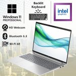 لاب توب بروبوك 460 G11 للأعمال 16 بوصة FHD انتل كور الترا 7 155U، رام 32 جيجا DDR5، ذاكرة مستديمة 1TB، واي فاي 6E، RJ-45، كاميرا ويب، كيبورد بإضاءة خلفية، ويندوز 11برو، بلاستيك فضي بايك من اتش بي - الصورة 3