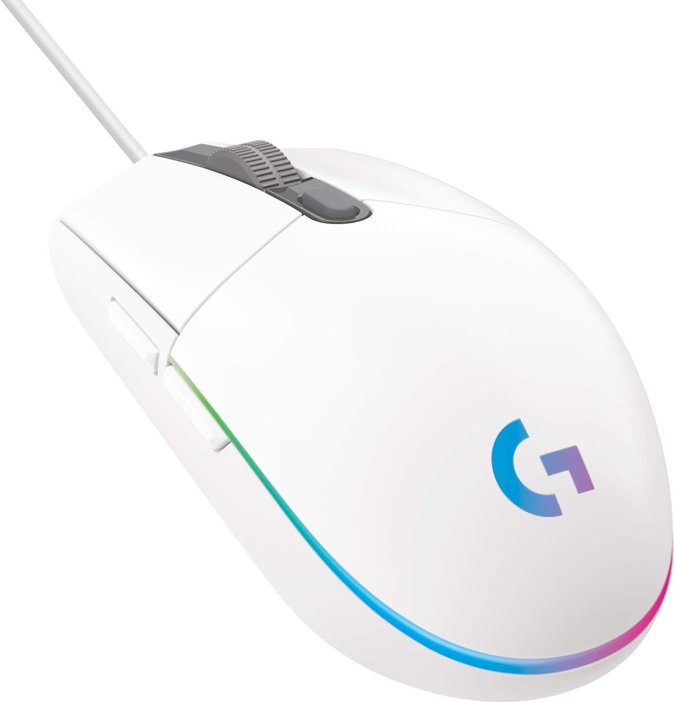 519Xke4dPdL._AC_SL1500_.jpg ماوس العاب لايت سينك G102 بإضاءة الفضاء اللوني ار جي بي القابلة للتعديل، 6 ازرار قابلة للبرمجة، مستشعر بدرجة الالعاب، 8k نقطة في البوصة تتبع، 16.8 مج اللون، خفيف الوزن من لوجيتك (ابيض)، سلكي